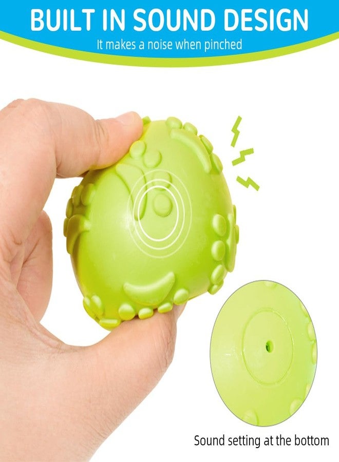 Qpets® Dog Ball Toys, 2.5 Inch Interactive Squeaky Fetch Game Balls with 3 Colors & Cute Paws Design, TPR Chew-Resistant Pet Safe Toys for Small Dogs Cats Throw and Catch (3 Pack) - Image 3